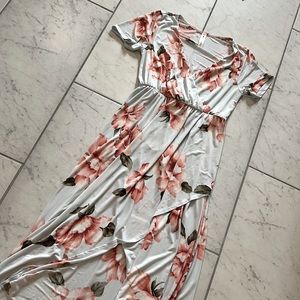 Floral print high low dress